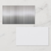 glanzend geborsteld aluminium visitekaartje (Voorkant / Achterkant)