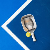Glanzend geborsteld staal monogram pickleball paddle