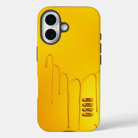 Glanzend geel druppeleffect Case-Mate iPhone case (Achterkant)
