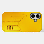 Glanzend geel druppeleffect Case-Mate iPhone case (Achterkant (horizontaal))