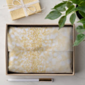 Glanzend goud en wit glitterpatroon tissuepapier (Geschenk)
