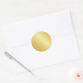 Glanzend Gouden Gesprek Leeg Sjabloon Elegant Koel Ronde Sticker (Envelop)