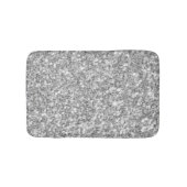 Glanzend grijs en wit glitter badmat (Voorkant)