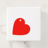 Glanzend, helder rood snoep bedankjes labels (In situ)