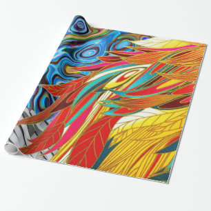Glanzend Inpakpapier, Abstract Cadeaupapier