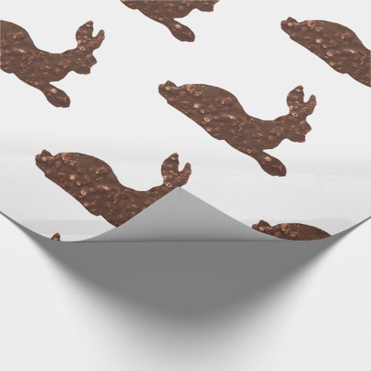 Glanzend inpakpapier, chocolade Pasen Cadeaupapier (Hoek)