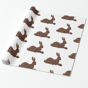 Glanzend inpakpapier, chocolade Pasen Cadeaupapier
