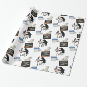Glanzend Inpakpapier, Deadline Penguin Office Cadeaupapier