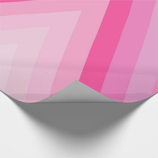 Glanzend inpakpapier roze streep (Hoek)