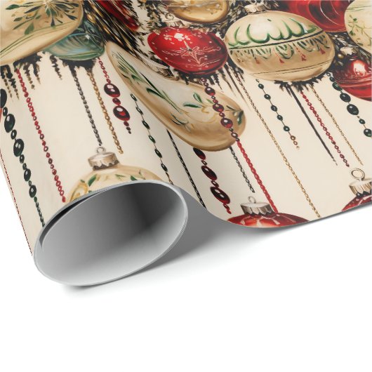 Glanzend kerstballen 4 inpakpapier (Rol Hoek)