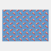 Glanzend Kinder kerstauto's Inpakpapier Vel (Voorkant 3)