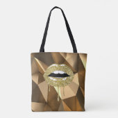 Glanzend luxe glam met glitterdruppelaar draagtas (Achterkant)