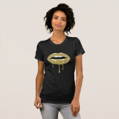 Glanzend luxe glam met glitterdruppelaar t-shirt (Voorkant volledig)