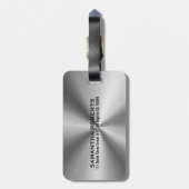 Glanzend Metallic Design Roestvrij Staal Kijk Bagagelabel (Achterkant verticaal)