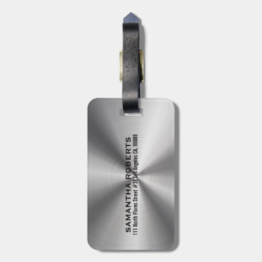 Glanzend Metallic Design Roestvrij Staal Kijk Bagagelabel (Achterkant verticaal)