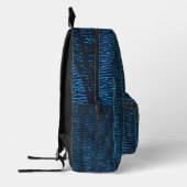 Glanzend metallic levendig blauw abstract Monogram Bedrukte Rugzak (Links)