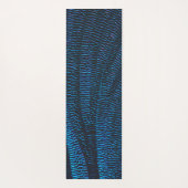 Glanzend metallic levendig blauw abstract Monogram Yogamat (Achterkant)