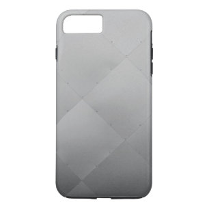 Glanzend Modern Geruit Metaal Zilver iPhone 8 Plus / 7 Plus Hoesje