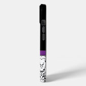 Glanzend Monogram Mode Rhinestone Damast Case-Mate iPhone Case (Achterkant / Links)