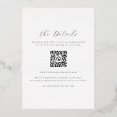 Glanzend Monogram QR Code 3 Fotocollage Bruiloft Folie Uitnodiging (Achterkant)