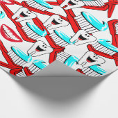 Glanzend omlooppapier, tandpasta Toothborsteltande Cadeaupapier (Hoek)