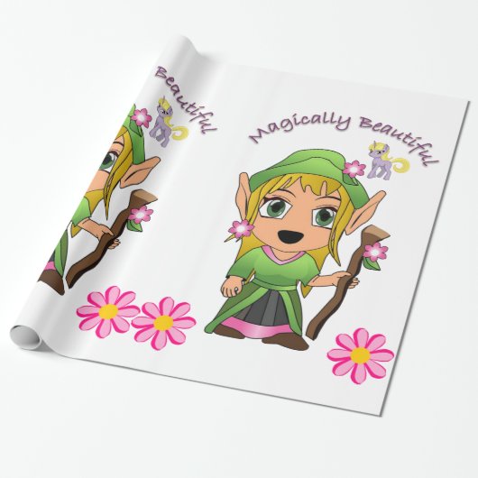 Glanzend omslagpapier, Magisch onfeilbaar Cadeaupapier (Uitgerold)