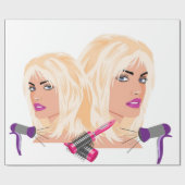 Glanzend omslagpapier, piekfijn zout cadeaupapier (Vlak)