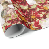 Glanzend opvulpapier, Victoriaans Cadeaupapier (Rol Hoek)