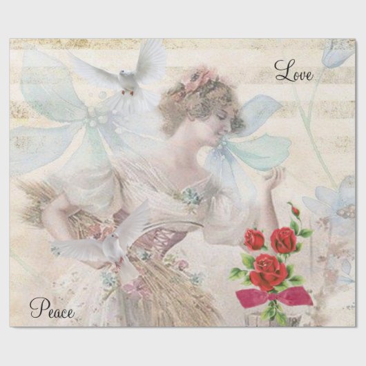 Glanzend opvulpapier Victoriaans Cadeaupapier (Vlak)