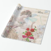 Glanzend opvulpapier Victoriaans Cadeaupapier (Uitgerold)