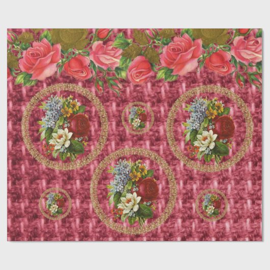 Glanzend opvulpapier Victoriaans Cadeaupapier (Vlak)