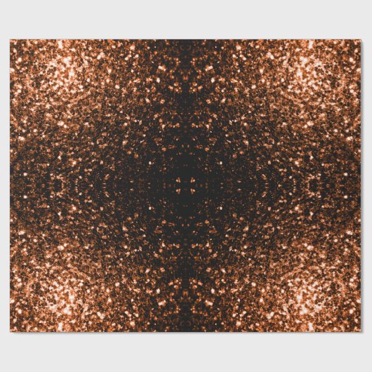 Glanzend oranje bruin koper cadeaupapier (Vlak)
