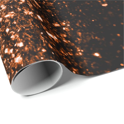 Glanzend oranje bruin koper cadeaupapier (Rol Hoek)