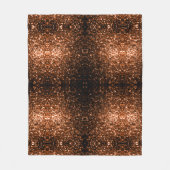 Glanzend oranje bruin koper fleece deken (Voorkant)