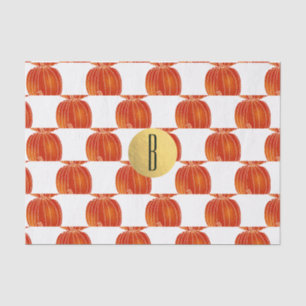 Glanzend Oranje Herfst Pompoen Goud Glam Douane Fe Tissuepapier