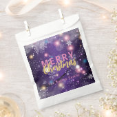 Glanzend Paars Winter Wonderland Prettig Kerstfees Bedankzakje (Geknipt)