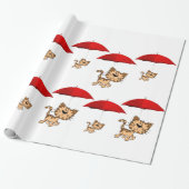 Glanzend papier met kartonnen rode vlekjes (Uitgerold)