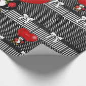 Glanzend papier met vulling Penguin Love Black (Hoek)