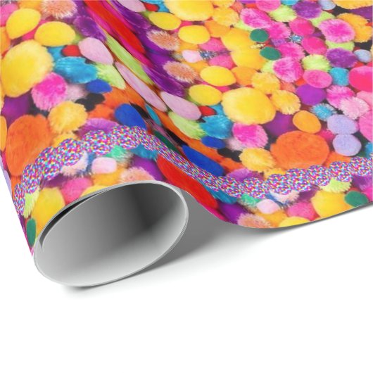 Glanzend papier met vulling van pom (Rol Hoek)