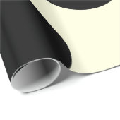 Glanzend papier Stippen Circles Black Cream (Rol Hoek)