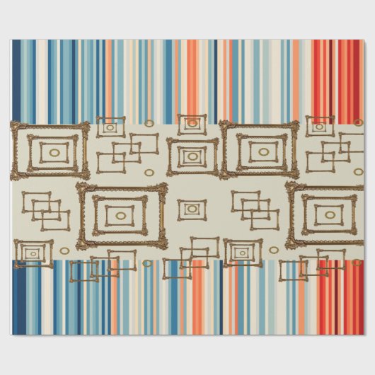 Glanzend papierstripe cadeaupapier (Vlak)