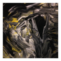 Glanzend Poster modern abstract schilderij intuïti