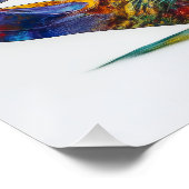 Glanzend Poster van de lotuspose Perfect Poster (Hoek)