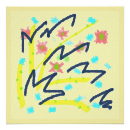 Glanzend Poster van Scribble Buds Perfect Poster (Voorkant)