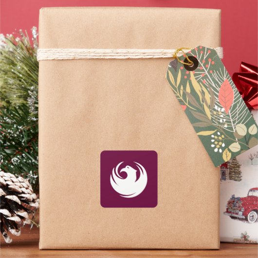 Glanzend Poster Vierkante Sticker (Feestdagen)