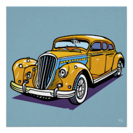 Glanzend Poster voor auto's Perfect Poster