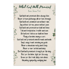 Glanzend Poster Wat God Hath beloofde Perfect Poster