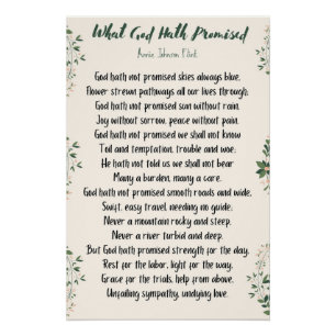 Glanzend Poster Wat God Hath beloofde Perfect Poster