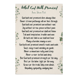 Glanzend Poster Wat God Hath beloofde Perfect Poster