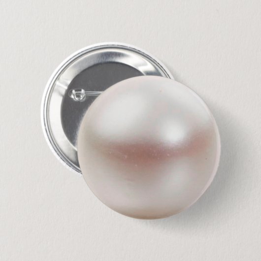 Glanzend realistische parelstructuur ronde button 5,7 cm (Voorkant /achterkant)